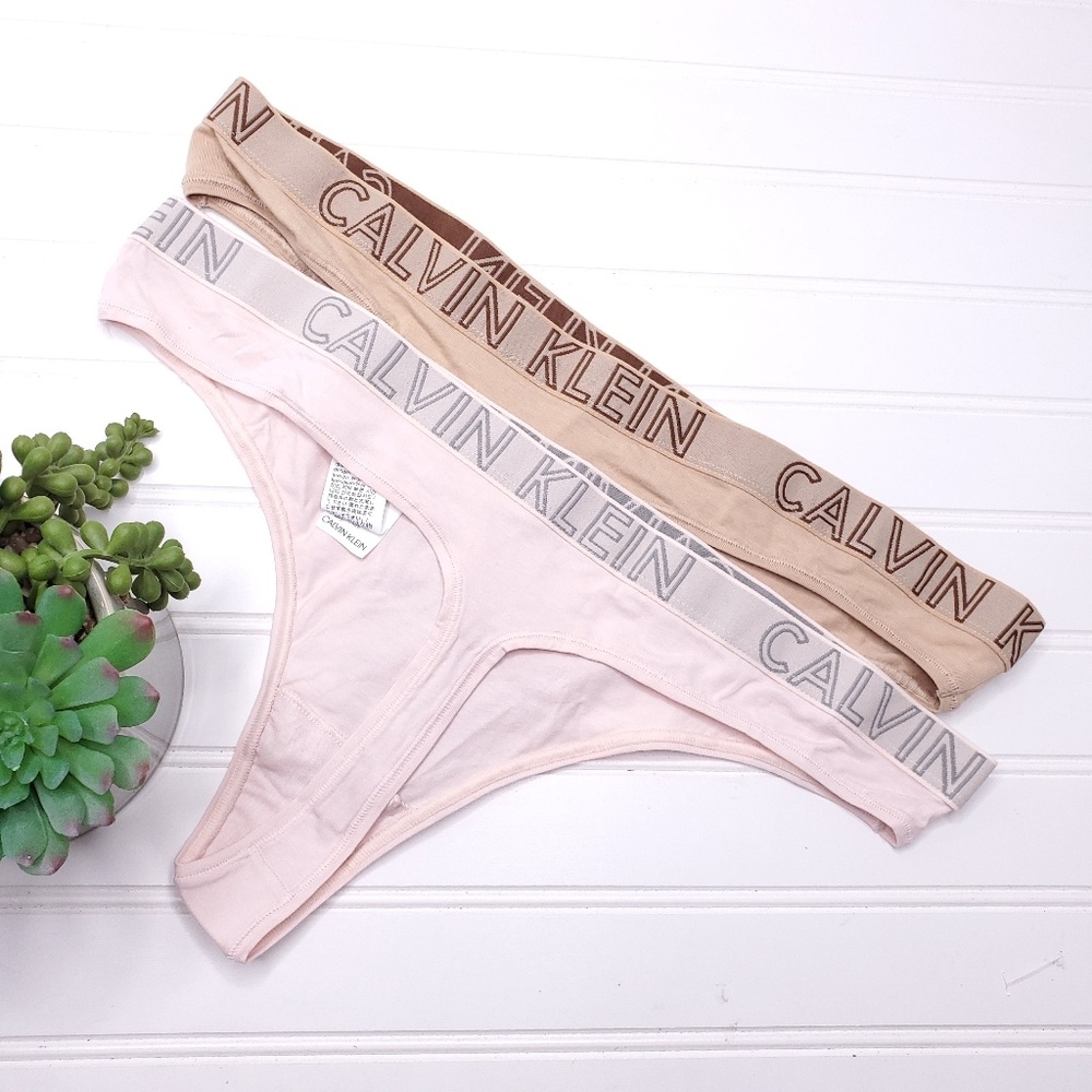 Calvin Klein Women's Thong Underwear 2PK Sz L - Picture 3 of 4